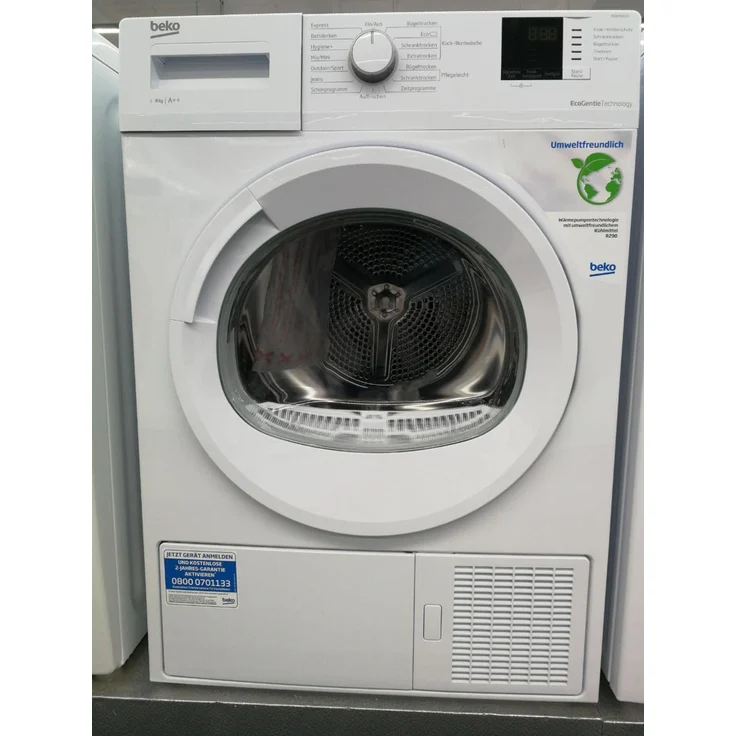 Beko DS8433GX0, Wärmepumpentrockner, A++, Fassungsvermögen 8 kg, Standgerät, Breite 59,7 cm, Startzeitvorwahl, Restlaufzeitanzeige – Bild 7