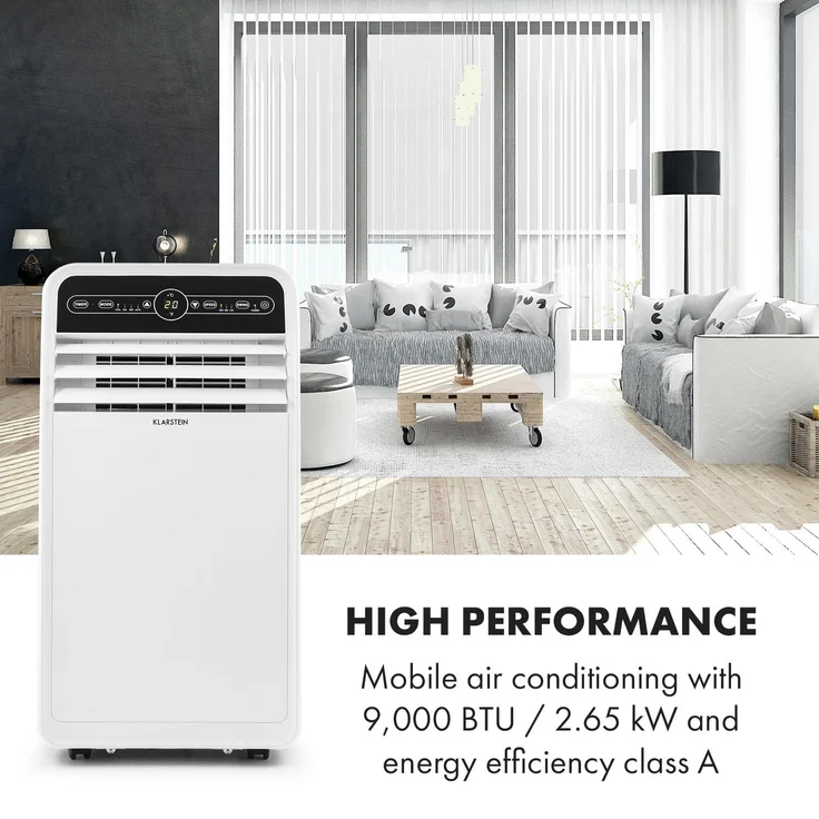 Klarstein Metrobreeze 9 NYC Klimagerät, 9000 BTU, A-Klasse, mobil, stromsparend, FCKW-frei – Bild 3
