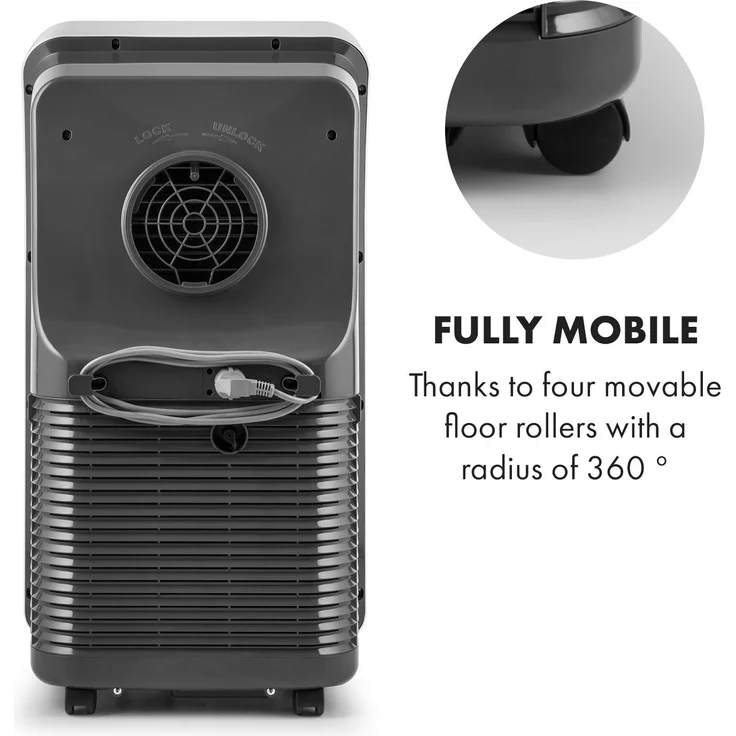 Klarstein Metrobreeze 9 NYC Klimagerät, 9000 BTU, A-Klasse, mobil, stromsparend, FCKW-frei – Bild 5