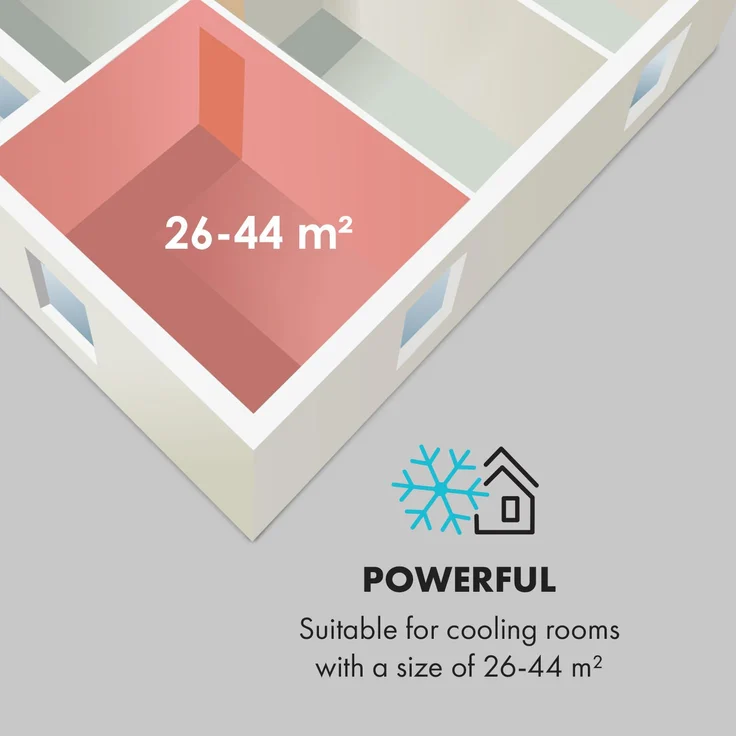 Klarstein Metrobreeze 9 NYC Klimagerät, 9000 BTU, A-Klasse, mobil, stromsparend, FCKW-frei – Bild 8