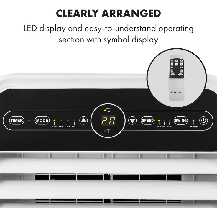 Klarstein Metrobreeze 9 NYC Klimagerät, 9000 BTU, A-Klasse, mobil, stromsparend, FCKW-frei – Bild 6