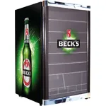 Husky Flaschenkühlschrank HIGHCUBE HUS-HC241 Becks Mini-Kühlschrank Cube 130l Getränkekühlschrank, freistehend, Frontdekor schwarz, Breite 54 cm, Energieklasse F