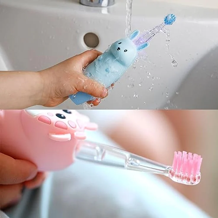 innoGIO Ersatzbürste (2 Stück) - Perfekte Ersatzteile für GIOgiraffe & GIOrabbit-Bürsten, BPA-frei, sehr weiche Borsten – Bild 3