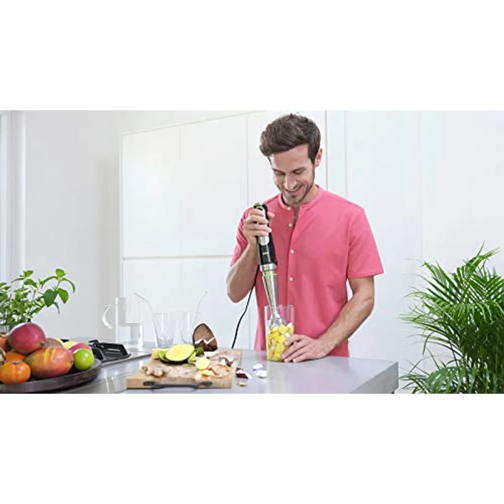 Braun MQ 9187XLI Stabmixer, 1200W, mit Active PowerDrive, inkl. Pürierstab, XL Foodprozessor Gemüsestampfer, Zerkleinerer & Schneebesen, schwarz, edelstahl – Bild 6