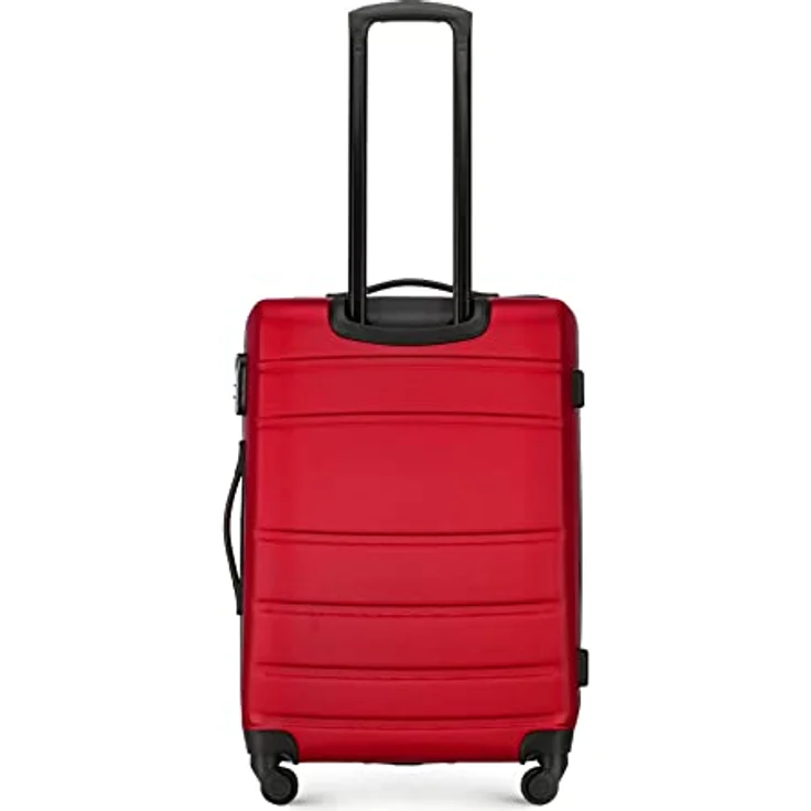 WITTCHEN Mittlerer Koffer Trolley Koffer Reisekoffer aus ABS Hartschalen Trolley 4 Rollen Kombinationsschloss Rot 56-3A-652-35 – Bild 4