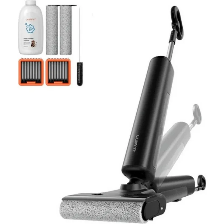 UWANT Nass-Trocken-Akkusauger, 21,6 V Akku-Stielstaubsauger für Hartböden und Teppiche, selbstreinigend, leicht und ergonomisch