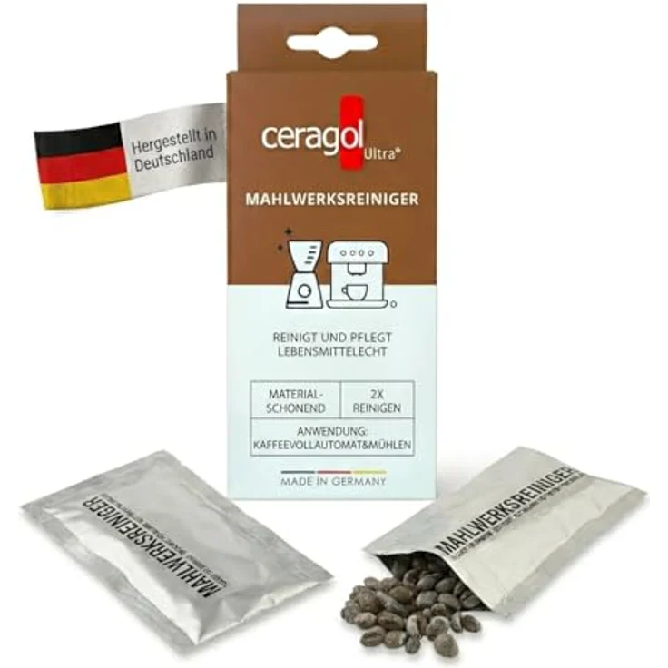 ceragol ultra Mahlwerksreiniger Mühlenreiniger für alle Kaffeeautomaten und Mühlen, 2 x 15 g – Bild 2
