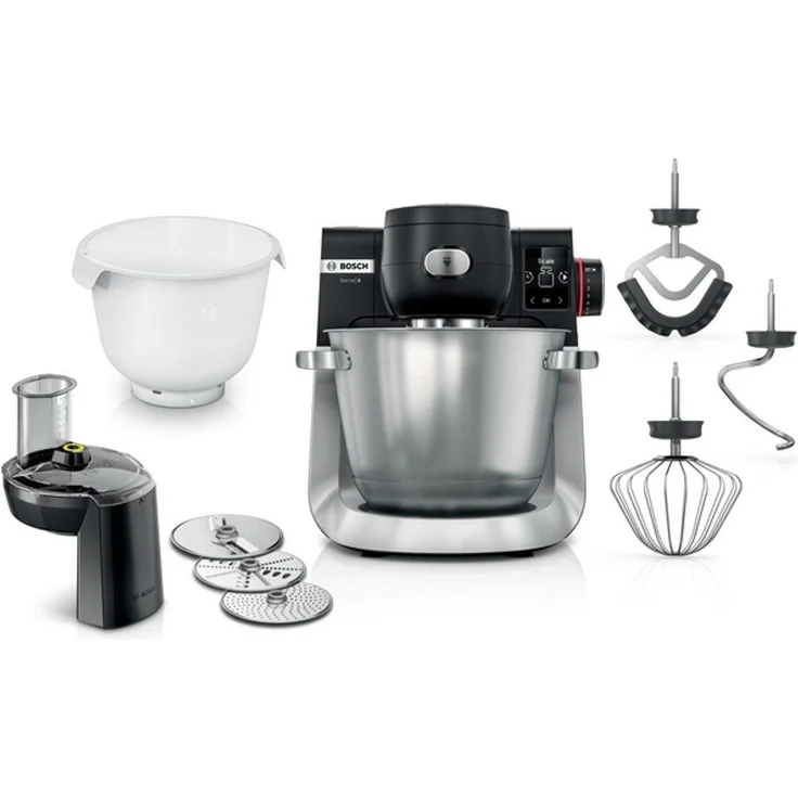 BOSCH Küchenmaschine Bosch Serie 6 MUMS6ZS23D 1600 W 5,5 l Schwarz, Edelstahl, mit sensorgesteuerten Automatikprogrammen und integrierter Waage