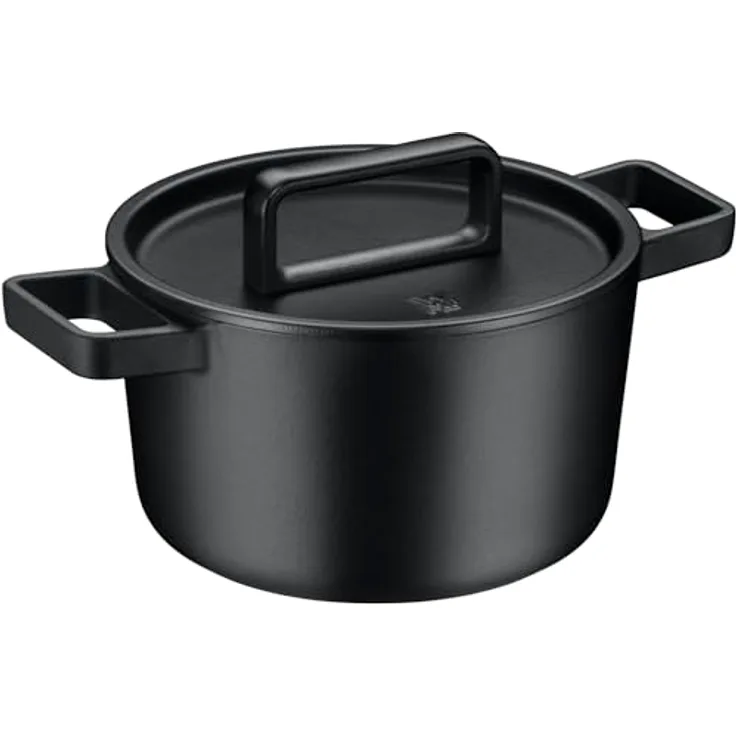 WMF Bräter Flavour, Ø 22 cm, Gusseisen, 4,3 Liter, schwarz, mit Deckel und Kondensationsnoppen