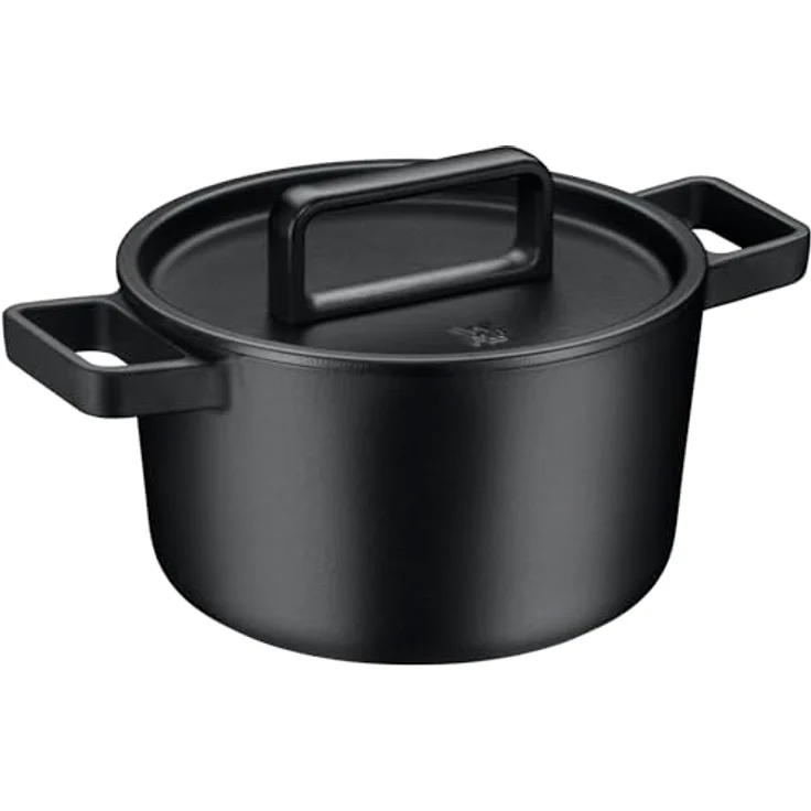 WMF Bräter Flavour, Ø 22 cm, Gusseisen, 4,3 Liter, schwarz, mit Deckel und Kondensationsnoppen – Bild 1