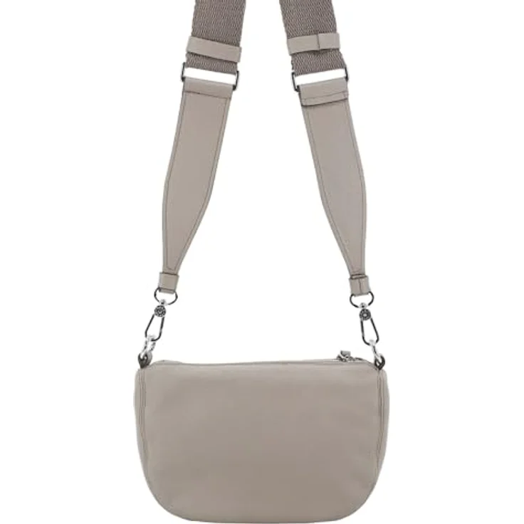 abro Mina Umhängetasche 100% Leder, grau, 26 cm x 8 cm x 18 cm – Bild 4