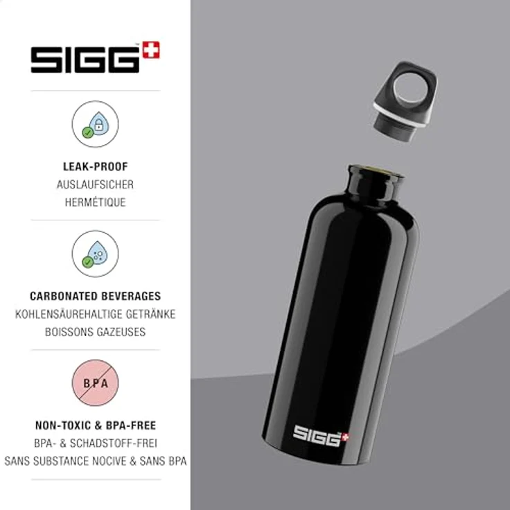 Sigg Trinkflasche Traveller, Black, 0.6 l – Bild 3