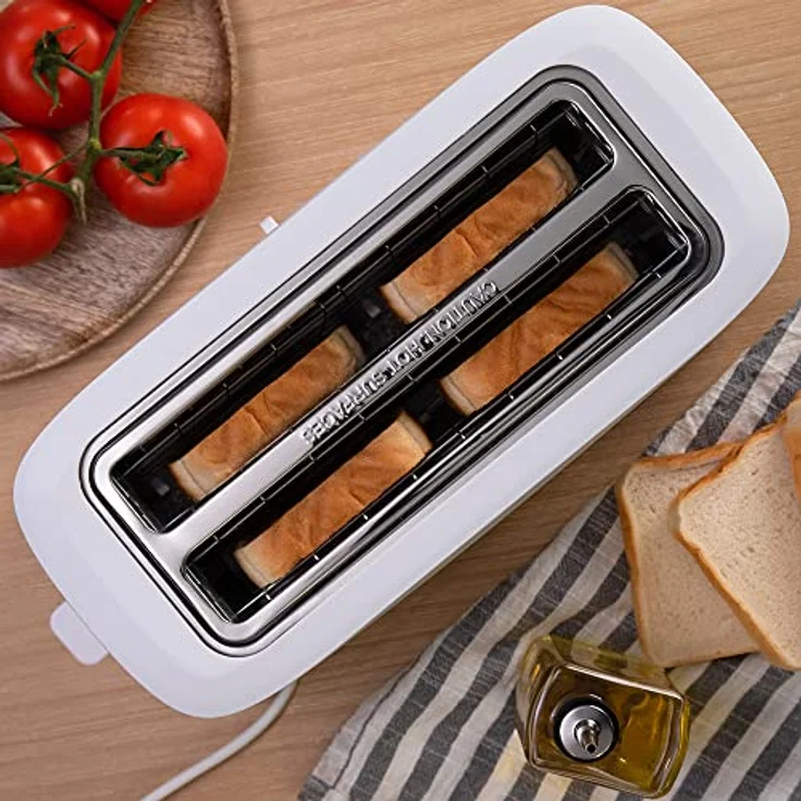 Cecotec Toast&Taste 16000 Extra Double 2-Schlitz-Toaster, 1630W, Langschlitztoaster, Brotscheibenzentrierung, Röstgradelektronik, Aufwärm und Auftaufunktion, weiß – Bild 4