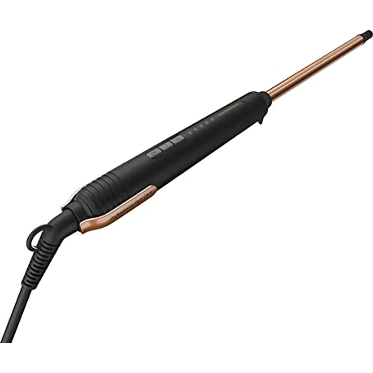 GRUNDIG NaturaShine HS 7230 Lockenstab, Hairstyler, 10 mm Durchmesser, Keramikbeschichtung mit Macadamia- und Kokosöl, 5 Stufen, von 130 °C bis 210 °C, schnelle Aufheizzeit, Schwarz/Roségold – Bild 4
