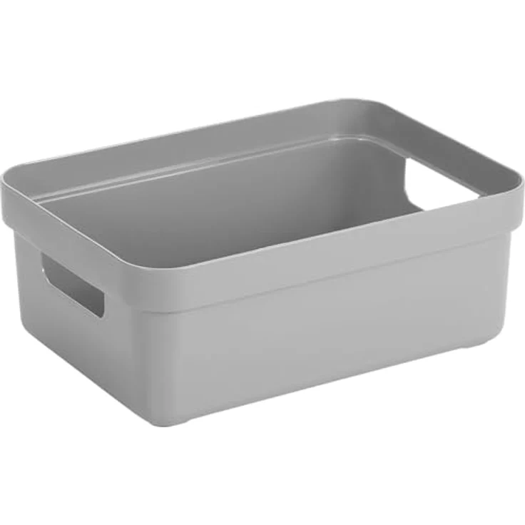 SUNWARE perfectly organised Sigma Home Aufbewahrungsbox 9L grau, modische Vorratsdose für Spielzeug und Handarbeiten – Bild 1