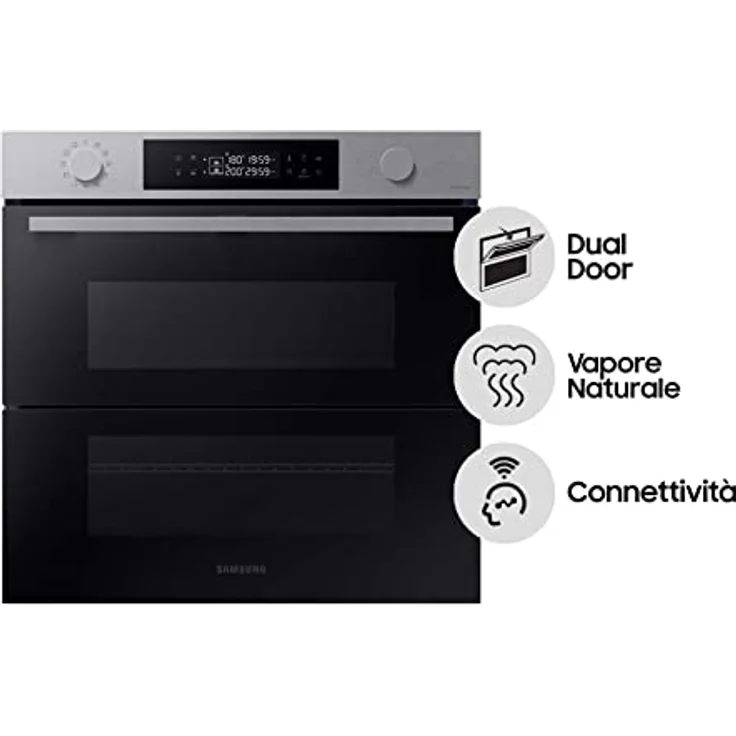 Samsung NV7B45403BS, Einbaubackofen mit 76 l Garraum, 2950 W, A+, Schwarz, Edelstahl – Bild 5