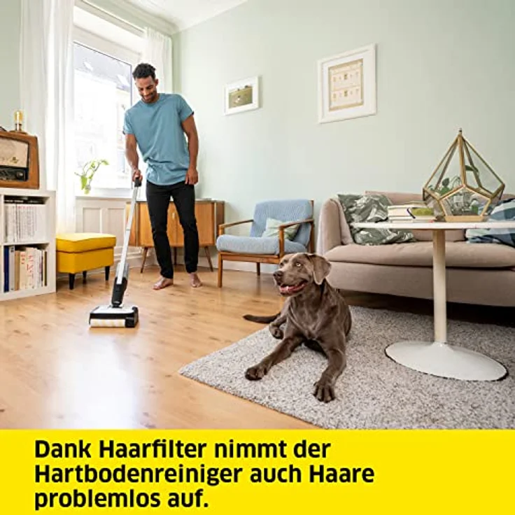 Kärcher Hartbodenreiniger FC 2-4 Battery Set, kabelloser Bodenreiniger mit rotierender Mikrofaserwalze, Akkulaufzeit: ca. 20 min, Flächenleistung pro Akkuladung: ca. 70 m², mit austauschbarem Akku – Bild 5