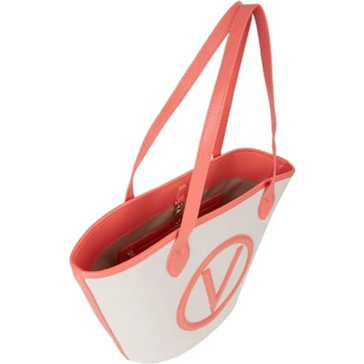 Valentino Covent Shopper Tasche, 28.5 cm, orange, 100% Canvas – Bild 4