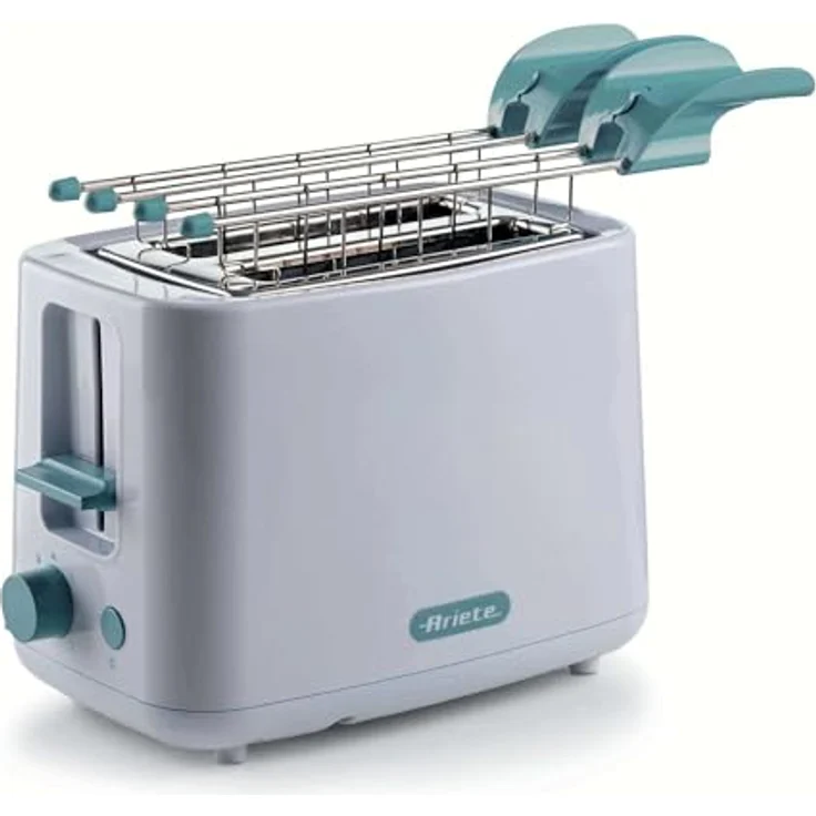 Ariete 0157W Breakfast 2-Schlitz-Toaster mit Zangen weiß, 760 Watt - 7 fein abgestimmte Röststufen, Breite Röstschlitze, Stopp-Taste – Bild 1