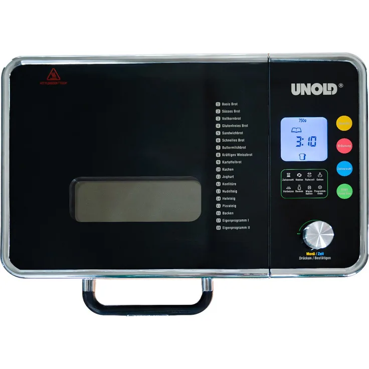 Unold Brotbackautomat BackProfi 68476, 600 W, 18 Programme, integrierter Nussspender, inkl. Rezeptheft