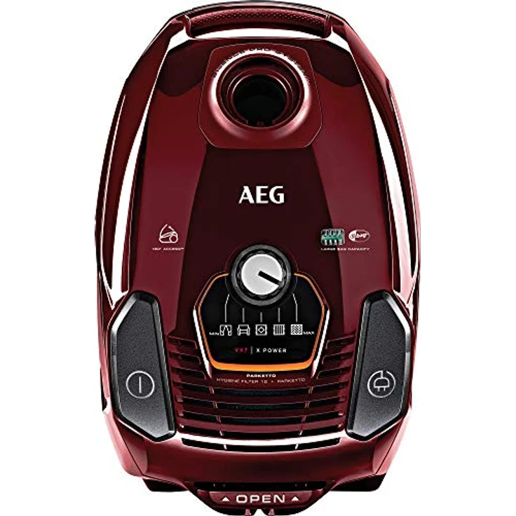 AEG VX7-2-CRAK Staubsauger mit Beutel (Ideal für Haustierbesitzer, nur 70 db(A), 360° Softräder, inkl. Zusatzdüsen, waschbarer Filter, 650 Watt, 12 m Aktionsradius, neue technische Version, rot) – Bild 6