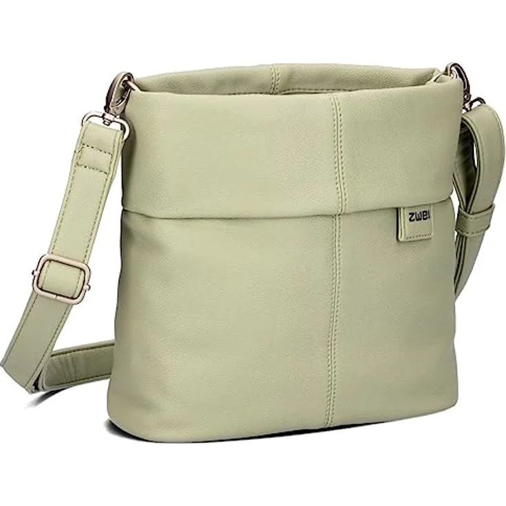 Zwei Mademoiselle M8, Handtasche Umhängetasche aus Kunstleder mit Innenfächern, grün – Bild 1