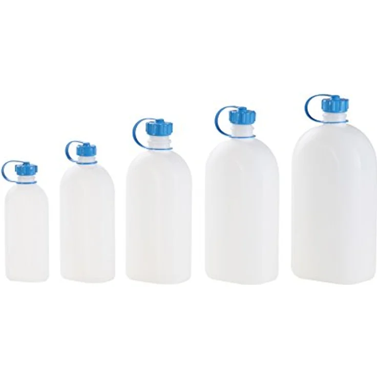 hünersdorff Kunststoffflasche / Trinkflasche / Vorratsflasche mit dichtem Schraubdeckel, Chemie- und Lebensmittelbeständig, 3 Liter, Made in Germany – Bild 3