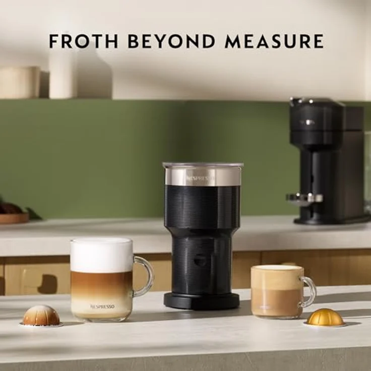 NESPRESSO Aeroccino XL Milchaufschäumer, elektrischer Shaker für 225ml heißen und kalten Milchschaum, 400ml heiße Milch, spülmaschinenfest – Bild 3