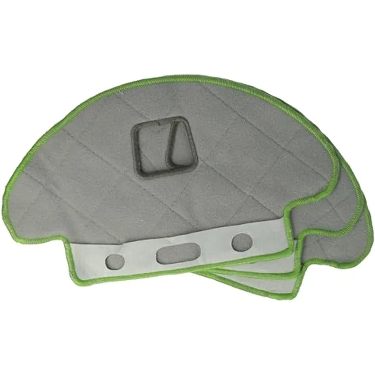 vhbw 9x Nasswischtuch Mikrofaser-Pad 18 x 14,5cm kompatibel mit iRobot Roomba i3, E6 - grau/grün – Bild 2