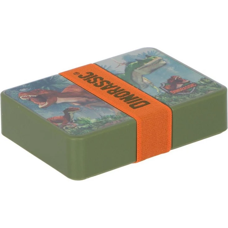 Wisam Lunchbox Dinorassic, vielseitige Brotbox für Kinder, 18x13x5 cm, ideal für Pausensnacks