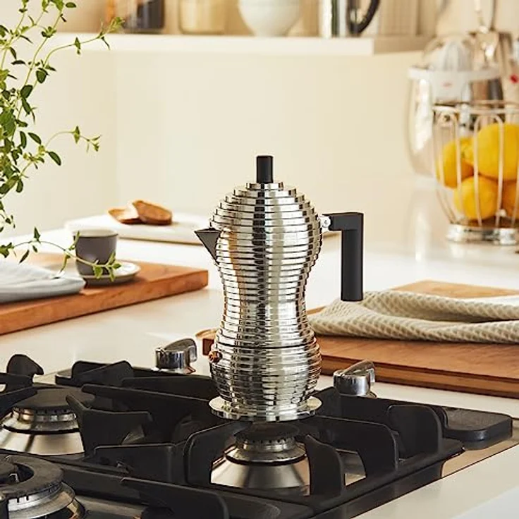 Alessi MDL02-3 B Kaffeekanne, Aluminium, schwarz – Bild 6