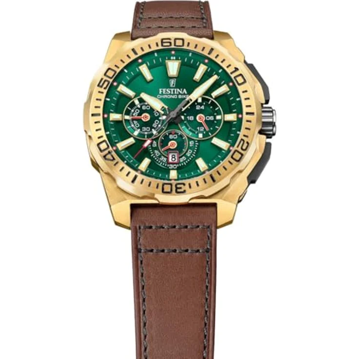 Festina Chrono Bike 2025 F20728/2, Herrenuhr mit chronographischer Funktion, analog, Lederarmband, sportliches Design – Bild 2