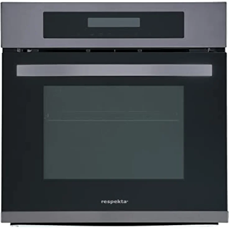 Herdset Einbau Backofen u. Schräghaube Dunstabzugshaube 60 cm Blacksteel Respekta – Bild 2