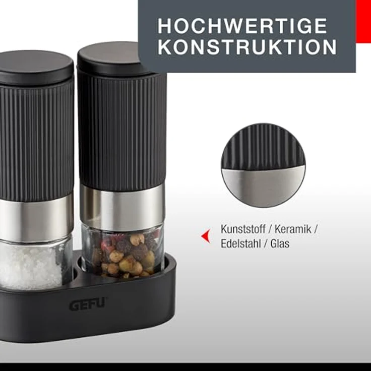 Gefu Salz- und Pfeffermühle TUSOME, 2 Stück – Bild 5