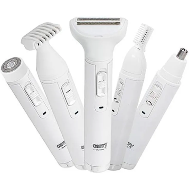 Camry Gesichtshaarrasierer CR 2935, Trimmer Herren Damen elektrisch Multifunktionsset weiß Rasierer Akku