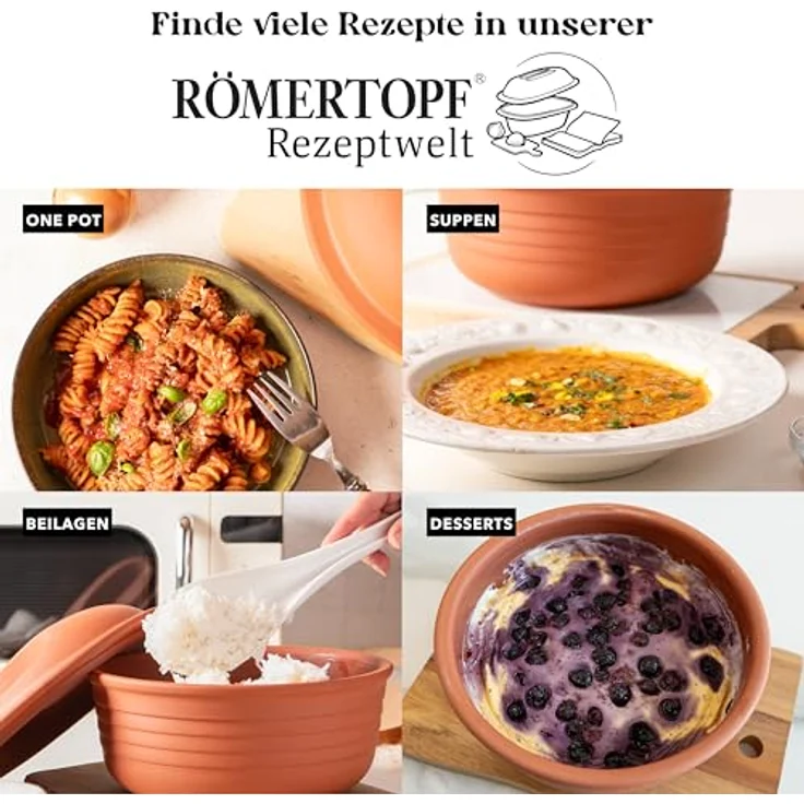 Römertopf Multibräter runder Dampfgar-Bräter Ø 22,5 cm – Bild 6