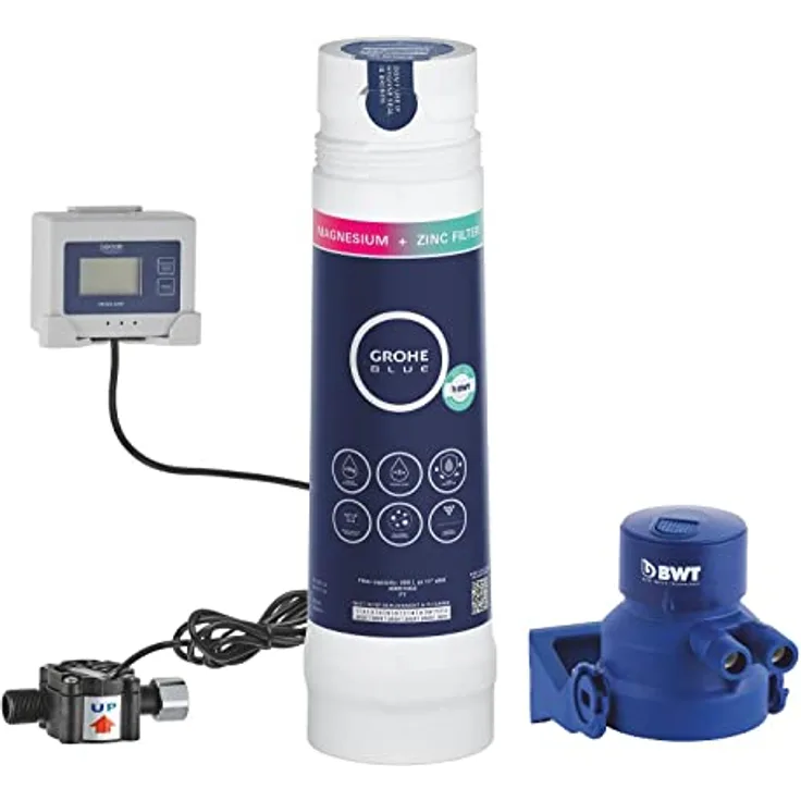 GROHE Blue - Magnesium + Zink Filter Starter Set (reduziert Kalk und Schwermetalle, Kapazität 400 Liter bei 17° dGH), 40875000