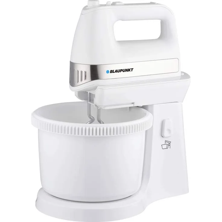 Blaupunkt HMM601 Handmixer, 500W, 5 Geschwindigkeiten, 3L Schüssel, weiß