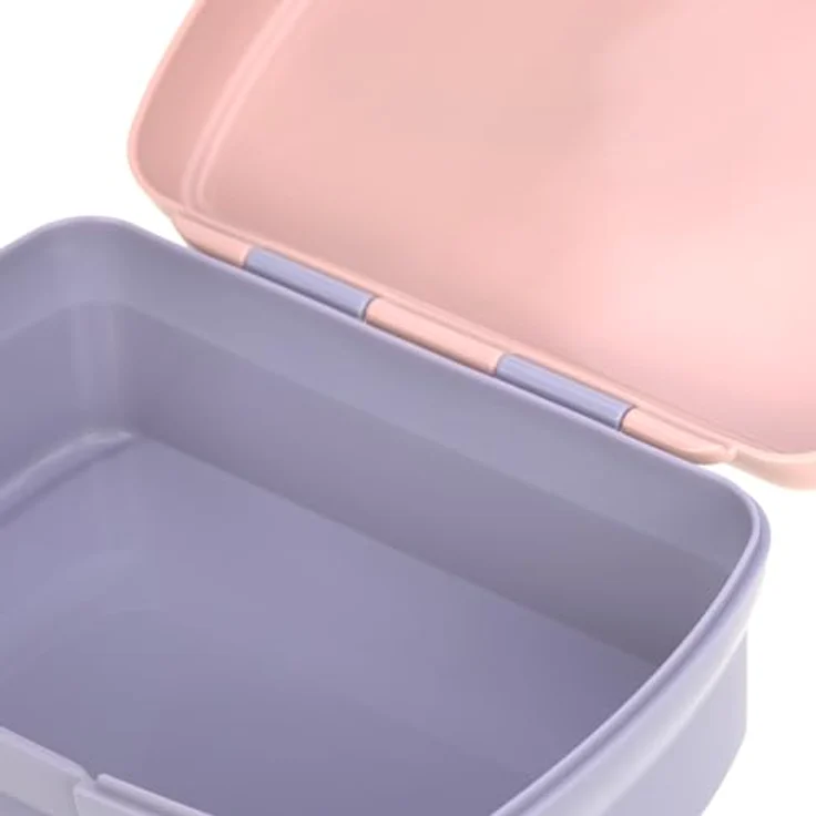 LÄSSIG Lunchbox Rainbow, Brotdose aus Polypropylen (PP), 17,7 x 13,4 x 7,3 cm, mit herausnehmbarer Schale für Snacks – Bild 4