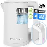 Stillstern Wasserkocher mit Temperatureinstellung [1,7L | 40-55-70-85-100°C], 12 Std. Warmhalten, Präzisionsausguss aus Edelstahl, Anti-Fingerprint, Schnelles Aufheizen [2200W], Leise, Stabiler Halt
