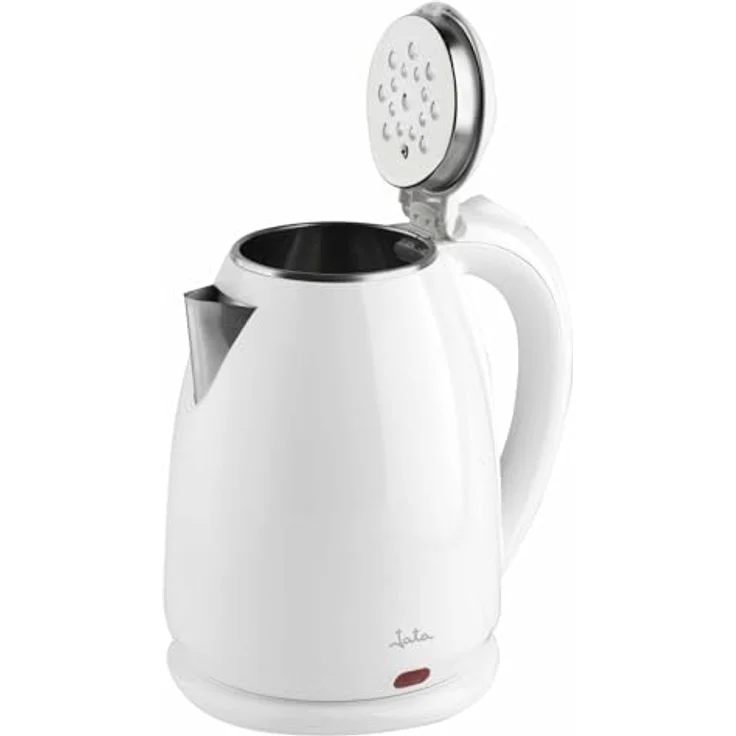 JATA JEHA1040 Elektrischer Wasserkocher 1.8 L 1500 W Drahtloser Krug Klappdeckel Drehfuß, Weiß – Bild 3