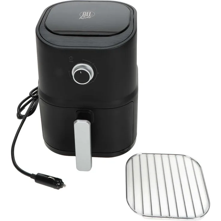 All Ride Heißluftfritteuse LKW Airfryer, 3 Liter, 250 W, mit 60 Min.-Timer und Edelstahlrost, für Frittieren, Backen und Braten