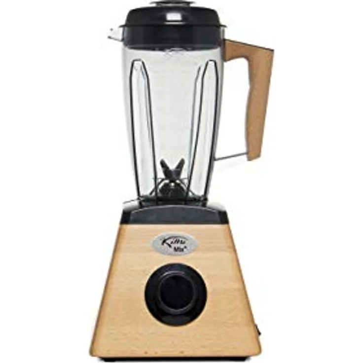 KoMo KoMoMix+ Standmixer, 1400 Watt, 1,7 Liter, Ice Crushen, stufenlose Geschwindigkeitsregelung, Pulse, Stahl, schwarz