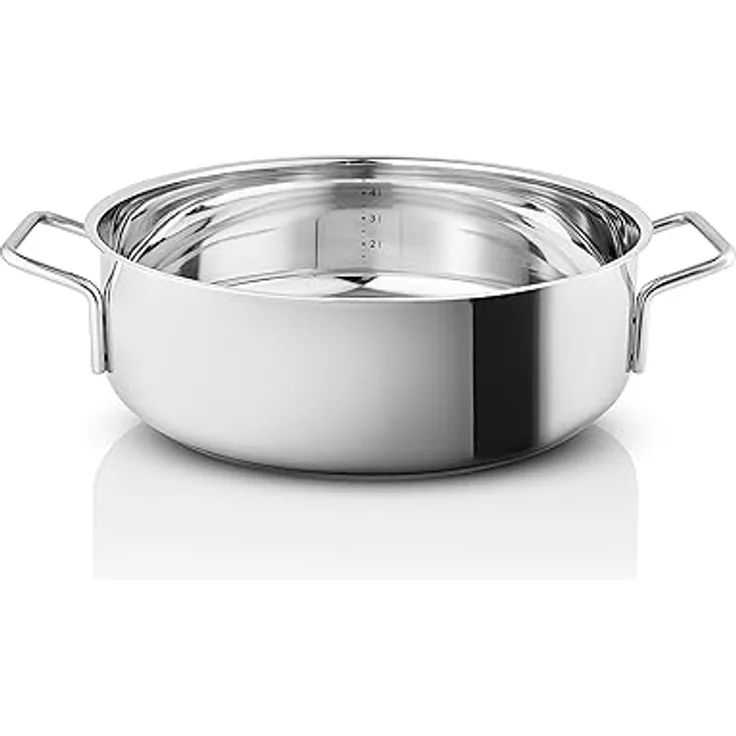 EVA SOLO Stainless Steel Sauteuse 28 cm | Ideal zum schnellen Braten und Sautieren | Polished steel