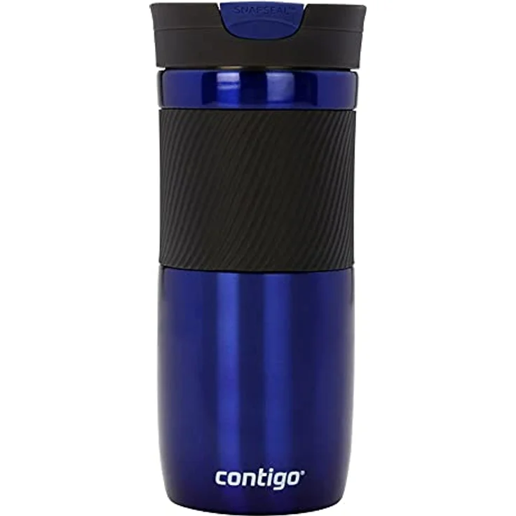 Contigo Thermobecher Byron Snapseal, Edelstahl Isolierbecher, Kaffebecher to go, auslaufsicher, spülmaschinenfester Deckel BPA-frei, 470 ml – Bild 2