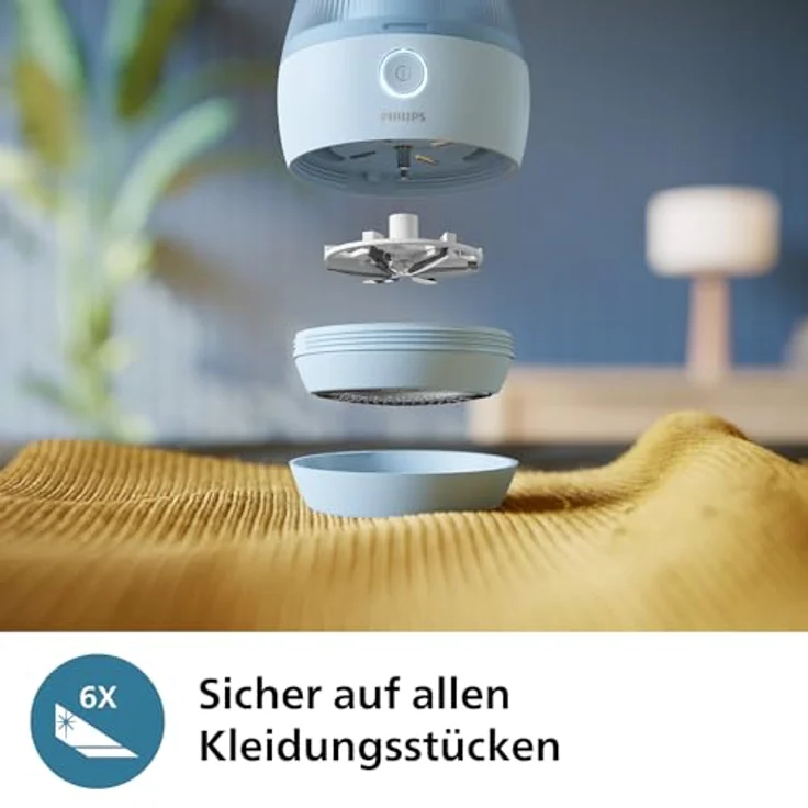 Philips Fusselrasierer, Wiederaufladbarer Fusselentferner, Sicher auf allen Kleidungsstücken, inkl. USB-Ladegerät, Effektive Entfernung aller Fusseln, Mühelose Entsorgung, Blau (GCA2100/20) – Bild 3