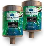 rivaALVA Life Trinkwasserfilter 2er Set Ersatzkartusche, filtert Hormone, Medikamente, Blei, Kupfer und Bakterien, biologisch abbaubar, made in Germany