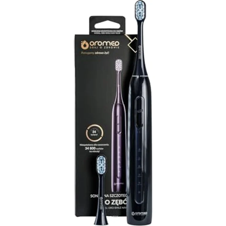 Oromed ORO-SMILE NAVY BLUE Elektrische Schallzahnbürste – 5 Reinigungsmodi, 90 Tage Akku, IPX7 wasserdicht – Bild 1