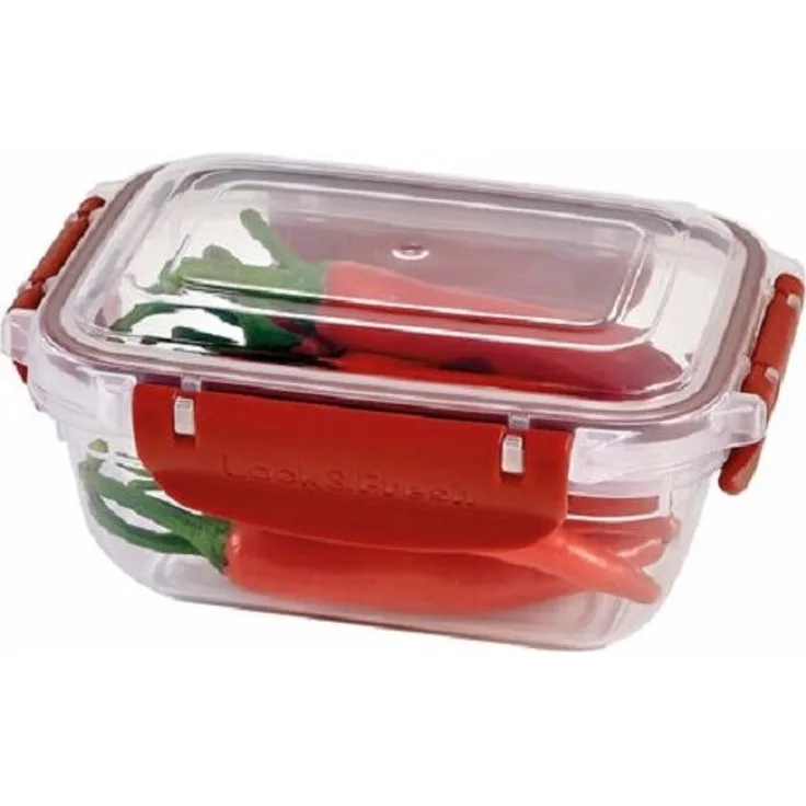 MICHELINO Frischhaltedose Lebensmitteldose Vorratsdose Serie Nora 400 ml Rot, Stapelbar und spülmaschinenfest