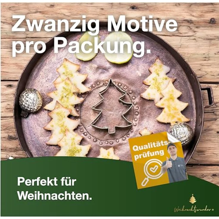 Weihnachtswunder® 100er Ausstechform Set - für Backen Weihnachten & XMAS - Steckform & Keksausstecher & Plätzchenausstecher & Ausstecher – Bild 5